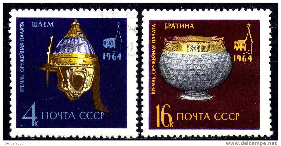 RUSSIE - Yvert - 2904 - 2908**   - Cote 2.15 € - Musei