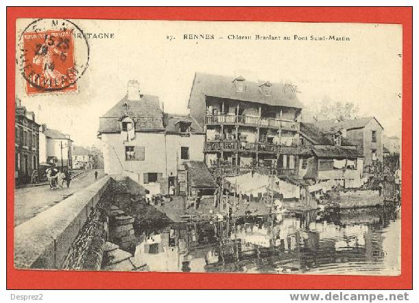 35 RENNES Cpa Petite Animation Chateau Branlant Ai Pont St Martin         27 ELD - Rennes