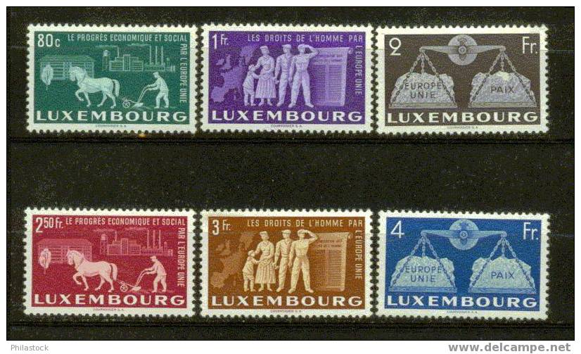 LUXEMBOURG  Nº 443 A 448 ** - Neufs
