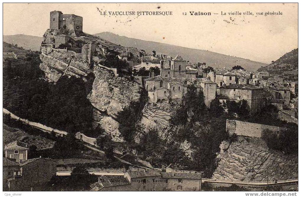 84 VAISON LA ROMAINE Vue Générale, Vieille Ville, Ed Marcellin 12, Vaucluse Pittoresque, 1908 - Vaison La Romaine