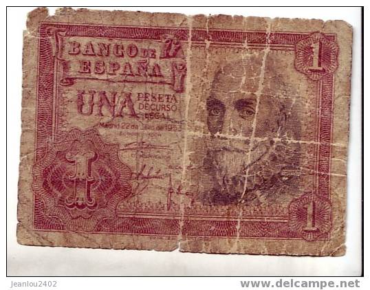 BILLET UNA PESETA - 1-2 Peseten