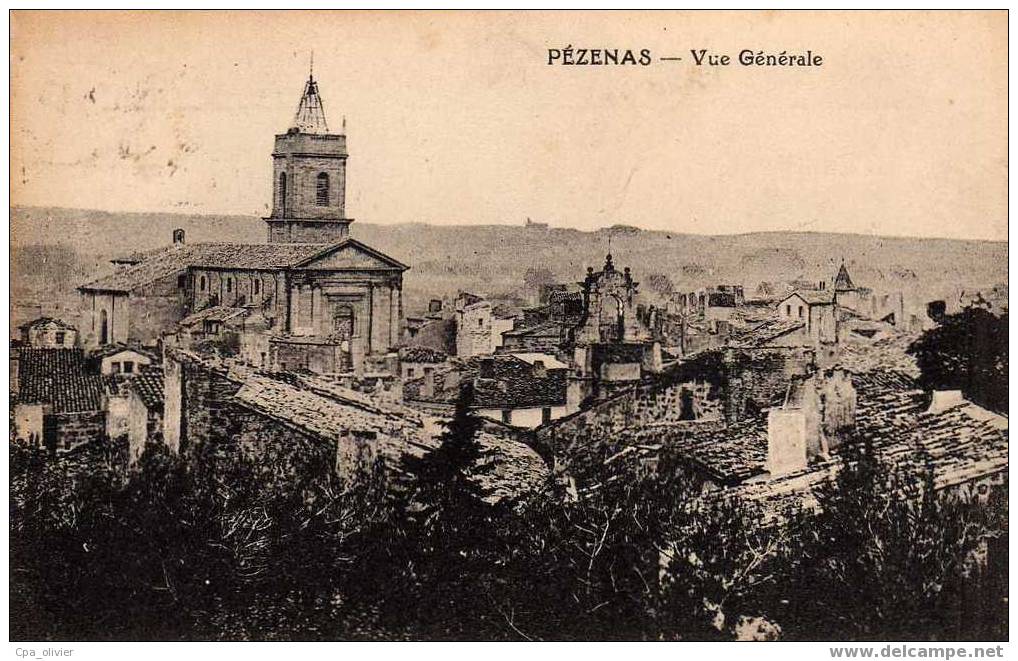 34 PEZENAS Vue Générale, Ed ?, 1926 - Pezenas