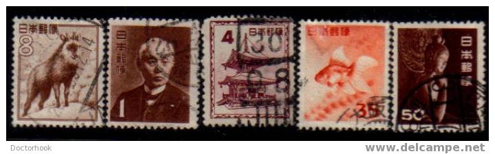 JAPAN    Scott: # 556-60  F-VF USED - Gebruikt