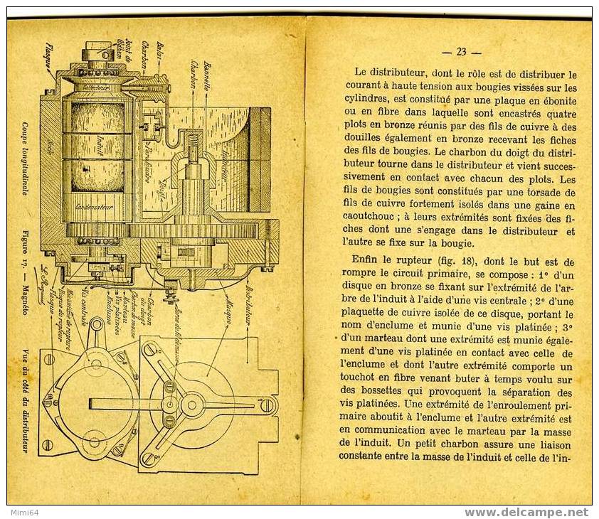 A.B.C. DE L´ AUTOMOBILE . DE L.  RAZAUD .ORGANES DE LA VOITURE -MOTEUR-CARBRATEUR- MAGNETO-FREINS.62 PAGES - Auto