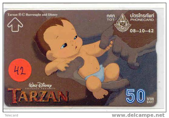 Télécarte Disney TARZAN Thailand. Phonecard Disney Thailand - (42) - Disney