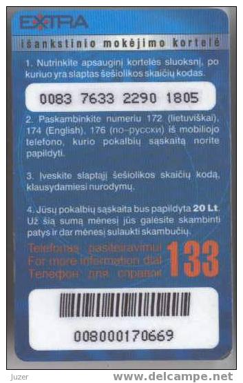 Lithuania. OmniTel: GSM Recharge Card (3) - Lithuania