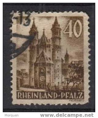 Lote 2 Sellos RHEINLAND PFALZ Zona Francesa Num 38, 39 º - Rhine-Palatinate