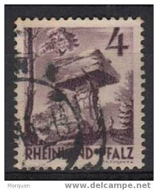 Lote 8 Sellos RHEINLAND PFALZ Zona Francesa,  Num 1, 2, 5, 16, 20, 21, 33, 38  º/* - Rhine-Palatinate