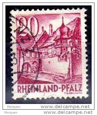 Lote 8 sellos RHEINLAND PFALZ zona francesa,  num 1, 2, 5, 16, 20, 21, 33, 38  º/*