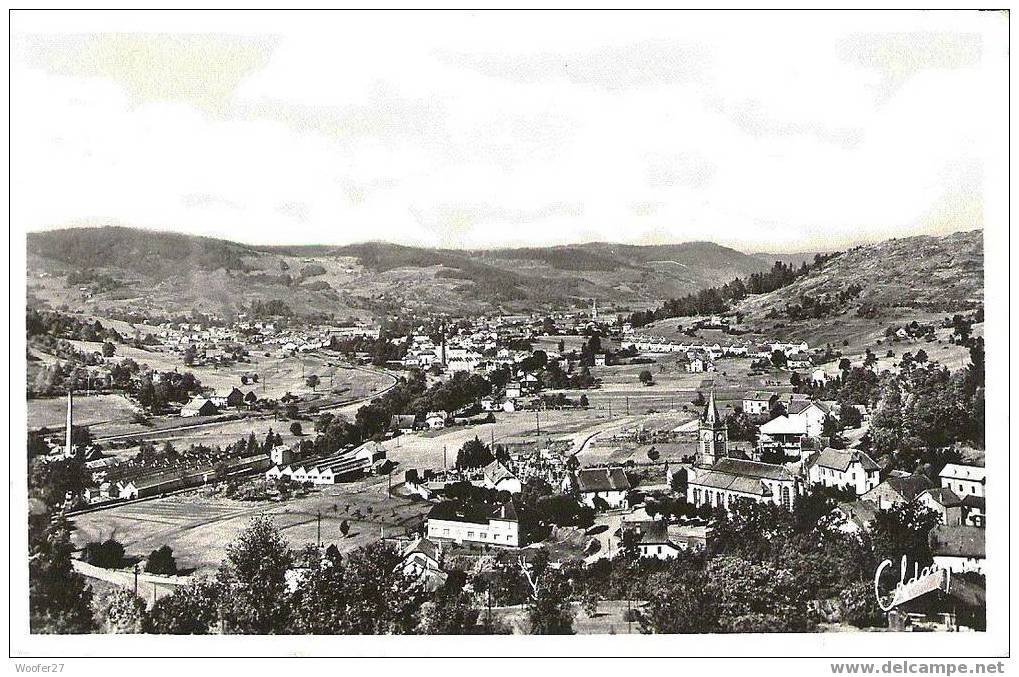 Cpsm Noir Et Blanc FRESSE Vue Panoramique Sur Le Thillot - Fresse Sur Moselle