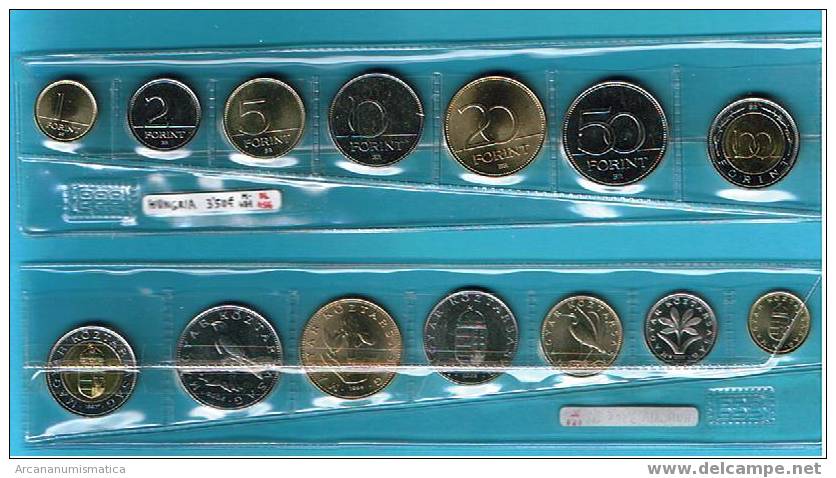 HUNGRIA Tira De 7 Monedas UNC  S/C      DL-170 - Hongrie