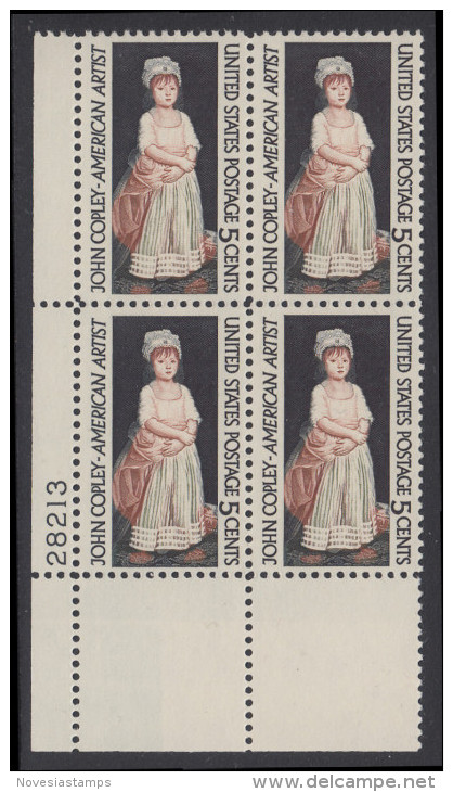 !a! USA Sc# 1273 MNH PLATEBLOCK (LL/28213) - John Singleton Copley - Unused Stamps