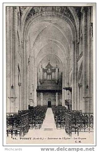 CPA 78 POISSY - Interieur De L Eglise - Les Orgues - Poissy