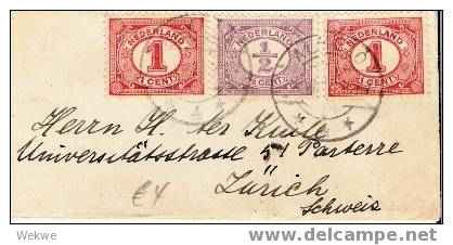 Nl232 / NIEDERLANDE -  Damenbrief In Die Schweiz Zum Tarif Von 2 ½ Cent  - 1908 - Brieven En Documenten