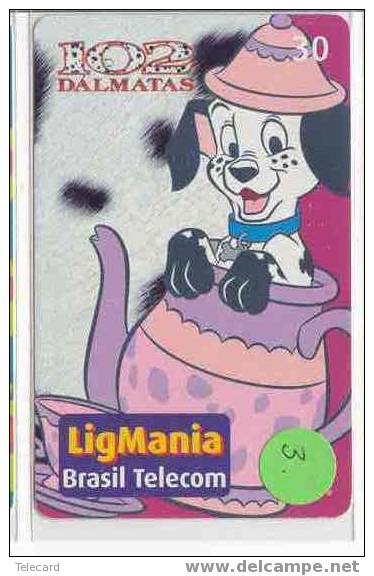 Télécarte Disney Brasil. Phonecard Disney Brasil 102 Dalmatians (3) - Disney