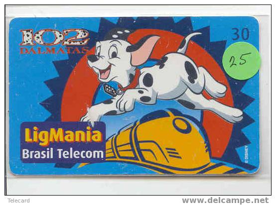 Télécarte Disney Brasil. Phonecard Disney Brasil 102 Dalmatians (25) - Disney