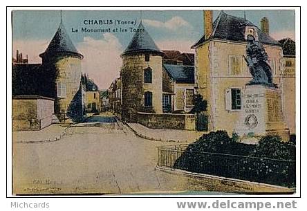 CPA 89 CHABLIS - Le Monument Et Les Tours - Chablis