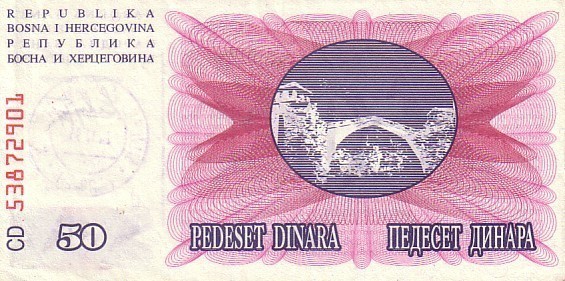 BOSNIE HERZEGOVINE   50 000 Dinara   Daté Du 15-10-1993    Pick 55b     ***** BILLET  NEUF ***** - Bosnie-Herzegovine