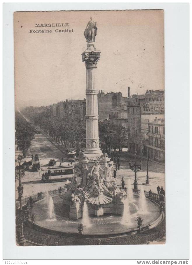 Marseille - Fontaine Cantini 1926 - Castellane, Prado, Menpenti, Rouet