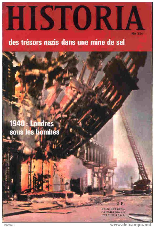 Historia  N° 226 - Trésors Nazis / Londres Sous Les Bombes - (Septembre 1965) - Geschiedenis