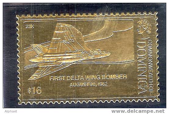 GOLD FOIL "FIRST DELTA WING BOMBER", AUGUST 30, 1952 - Dominique (1978-...)