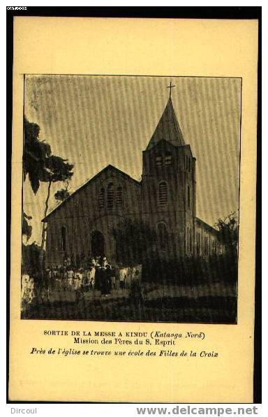 4395 -Mission Des Pères Du Saint-Esprit Gentinnes -sortie De Messe à Kindu - Missions