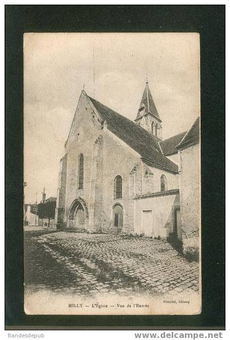 Milly - L' église - Vue De L'entrée ( Poirrier éd.) - Milly La Foret