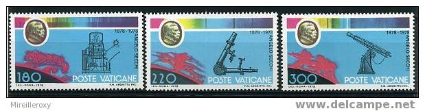 VATICAN / 675-677 / ASTRONOME PERE ANGELO SECCHI /METEOROGRAPHE /SPETROSCOPE /TELESCOPE - Neufs