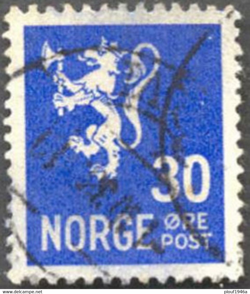 Pays : 352,02 (Norvège : Haakon VII)  Yvert Et Tellier N°:   178 (o) - Oblitérés