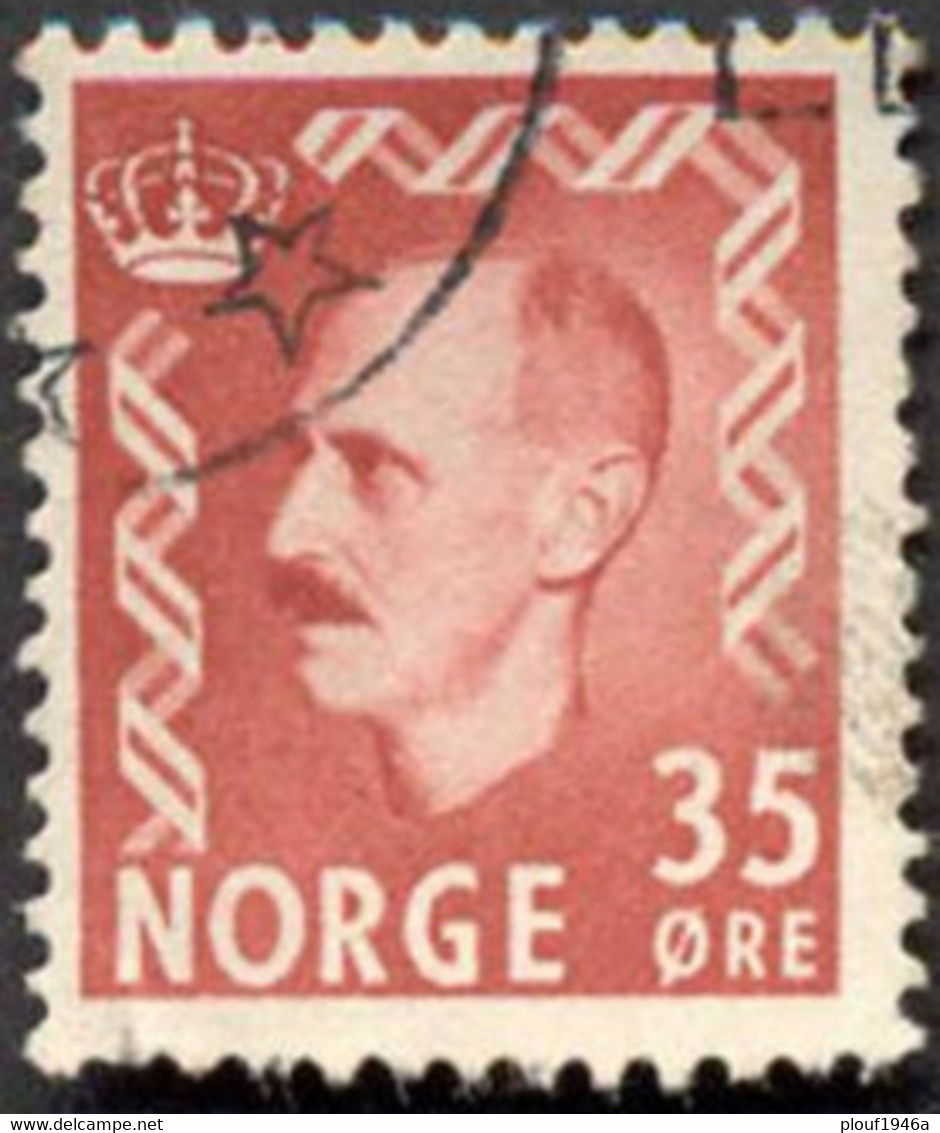 Pays : 352,02 (Norvège : Haakon VII)  Yvert Et Tellier N°:   327 (o) - Gebraucht