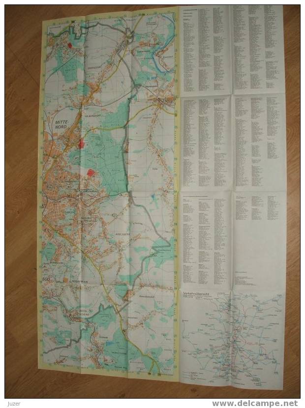 Germany (GDR): Map Of Karl-Marx-Stadt (Chemnitz Now) (1990) - Topographical Maps