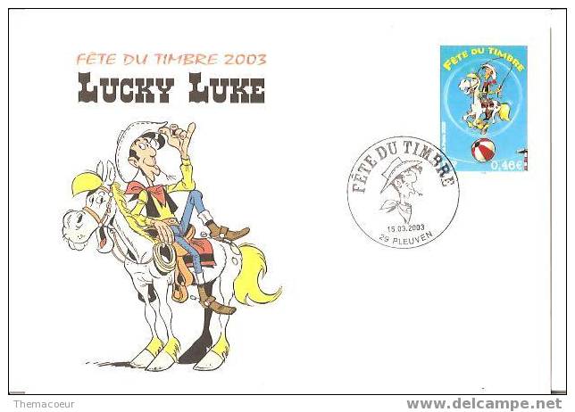 Bandes Dessinées ; Lucky Luke , Fête Du Timbre 2003 Finistère - Cómics