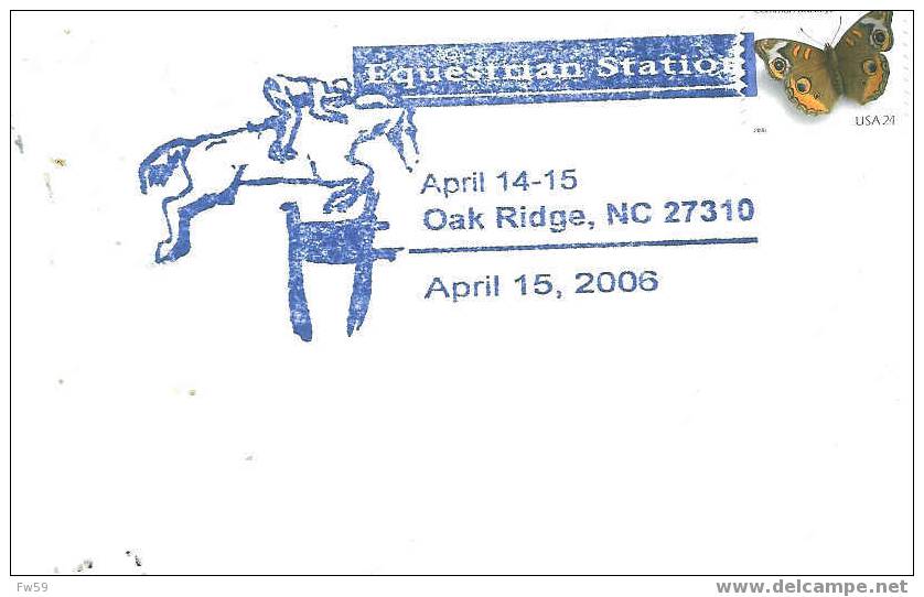 HIPPISME  OBLITERATION TEMPORAIRE USA 2006 AOK RIDGE - Horses