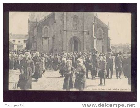 29 Sortie De Messe à Ouessant édit.F.T.ancre N°28 Très Animée Coiffe Costume - Ouessant