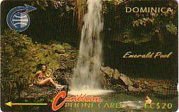 DOMINICA EMERALD POOL 20$ SANS N° AU VERSO NO N° VERSO RARE OLD CARD - Dominica