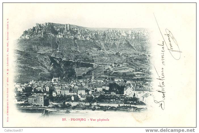 48 - LOZERE - FLORAC - VUE D'ENSEMBLE - Edition LABOUCHE 35 Avant 1904 PRECURSEUR VOYAGEE En 1902 - Florac