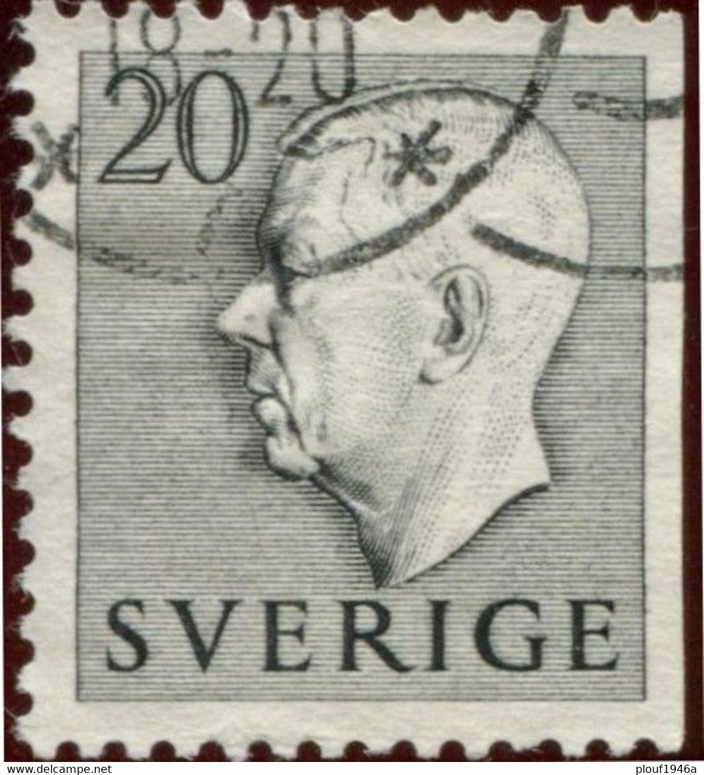 Pays : 452,04 (Suède : Gustave VI Adolphe)  Yvert Et Tellier N° :  358 A-2 (o) - Used Stamps