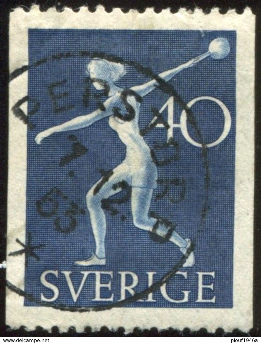 Pays : 452,04 (Suède : Gustave VI Adolphe)  Yvert Et Tellier N° :  374 (o) - Used Stamps