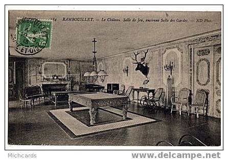 CPA 78 RAMBOUILLET - Le Chateau - Salle De Jeu, Ancienne Salle Des Gardes (Billard) - Rambouillet (Kasteel)