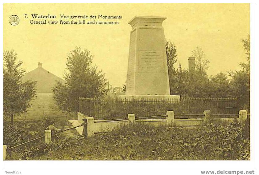 WATERLOO Vue Générale Des Monuments + Monument De La Légion Allemande - Waterloo