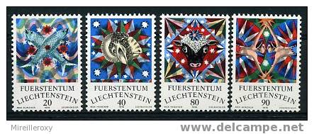 LICHTENSTEIN / 599-602 / SIGNES DU ZODIAQUE /  POISSONS / BELIER / TAUREAU / GEMEAUX - Unused Stamps