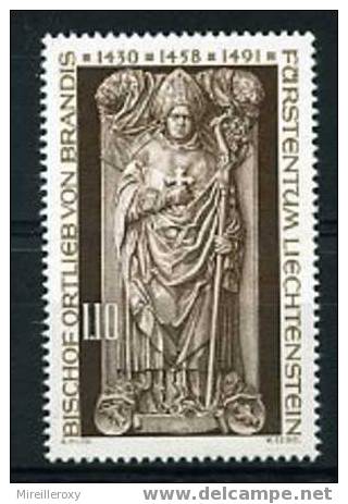 LICHTENSTEIN / 607 / EVEQUE ORTLIEB VON BRANDIS / SARCOPHAGE / SCULPTURE - Unused Stamps