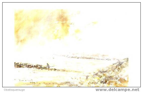 50 ANSE DE SCIOTOT DD 02 AQUARELLE D DOMALAS  PECHEUR A PIED - Carentan