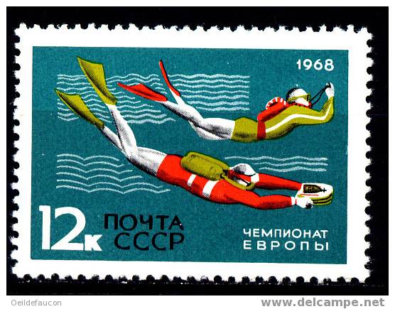 RUSSIE - Yvert - 3385** - Cote 1 € - Schwimmen