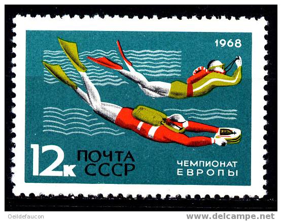 RUSSIE - Yvert - 3385** - Cote 1 € - Swimming