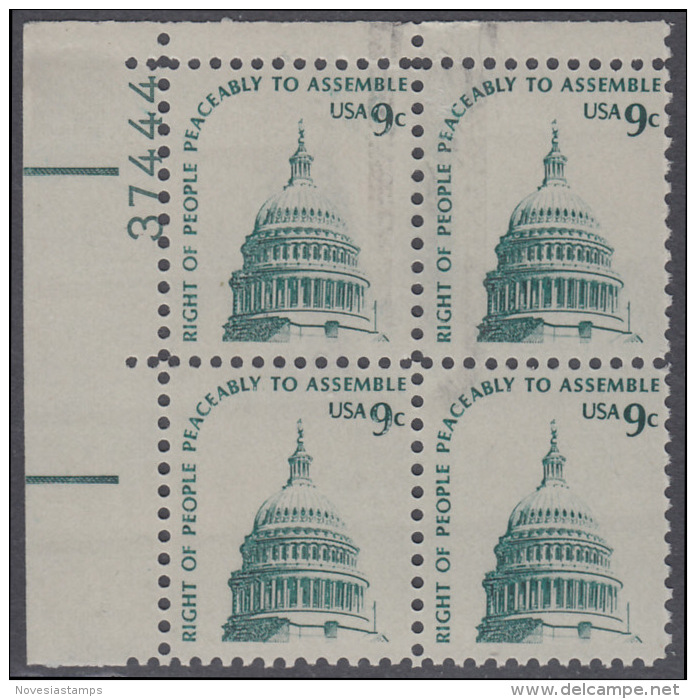 !a! USA Sc# 1591 MNH PLATEBLOCK (UL/37444) - Americana Issue: Dome Of Capitol - Ongebruikt