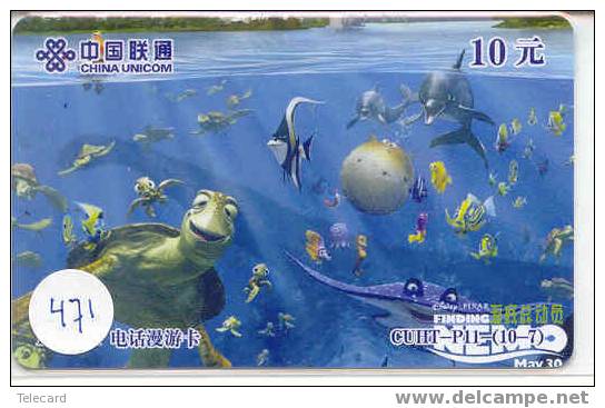 Telefoonkaart Disney China. Phonecard Disney China (471) Turtle - Disney