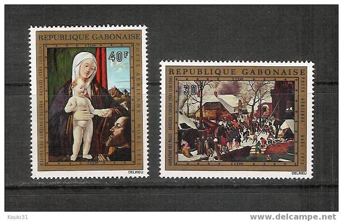 Gabon YT PA 132/3 ** : Adoration Des Mages , Vierge Et L´Enfant - Religieux