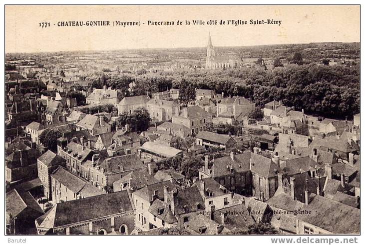 CHÂTEAU GONTIER - Panorama De La Ville, Côté De L´Eglise Saint-Rémy - Chateau Gontier