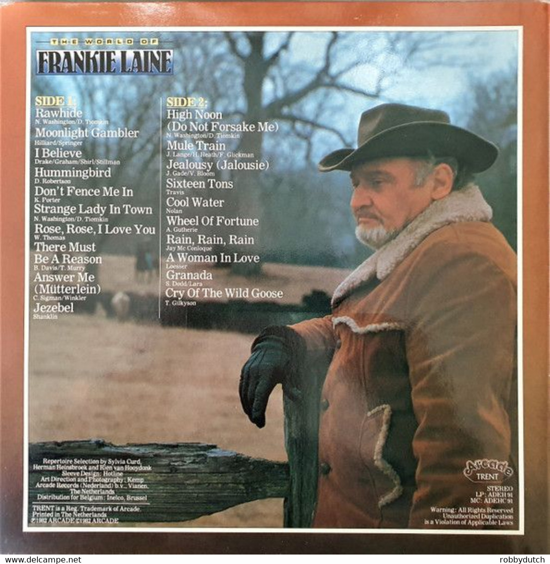 * LP * FRANKIE LAINE - THE WORLD OF FRANKIE LAINE (Holland 1982) - Country Et Folk